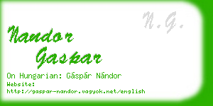 nandor gaspar business card